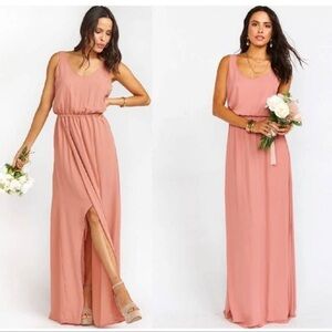 Show Me Your Mumu Weddings Kendall Mauve Chiffon Maxi Dress Size XL NWT